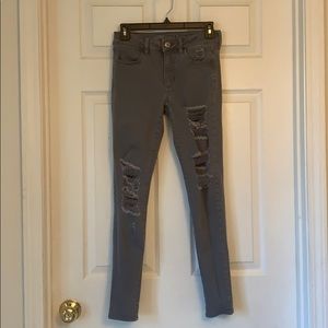 gray american eagle jeans
